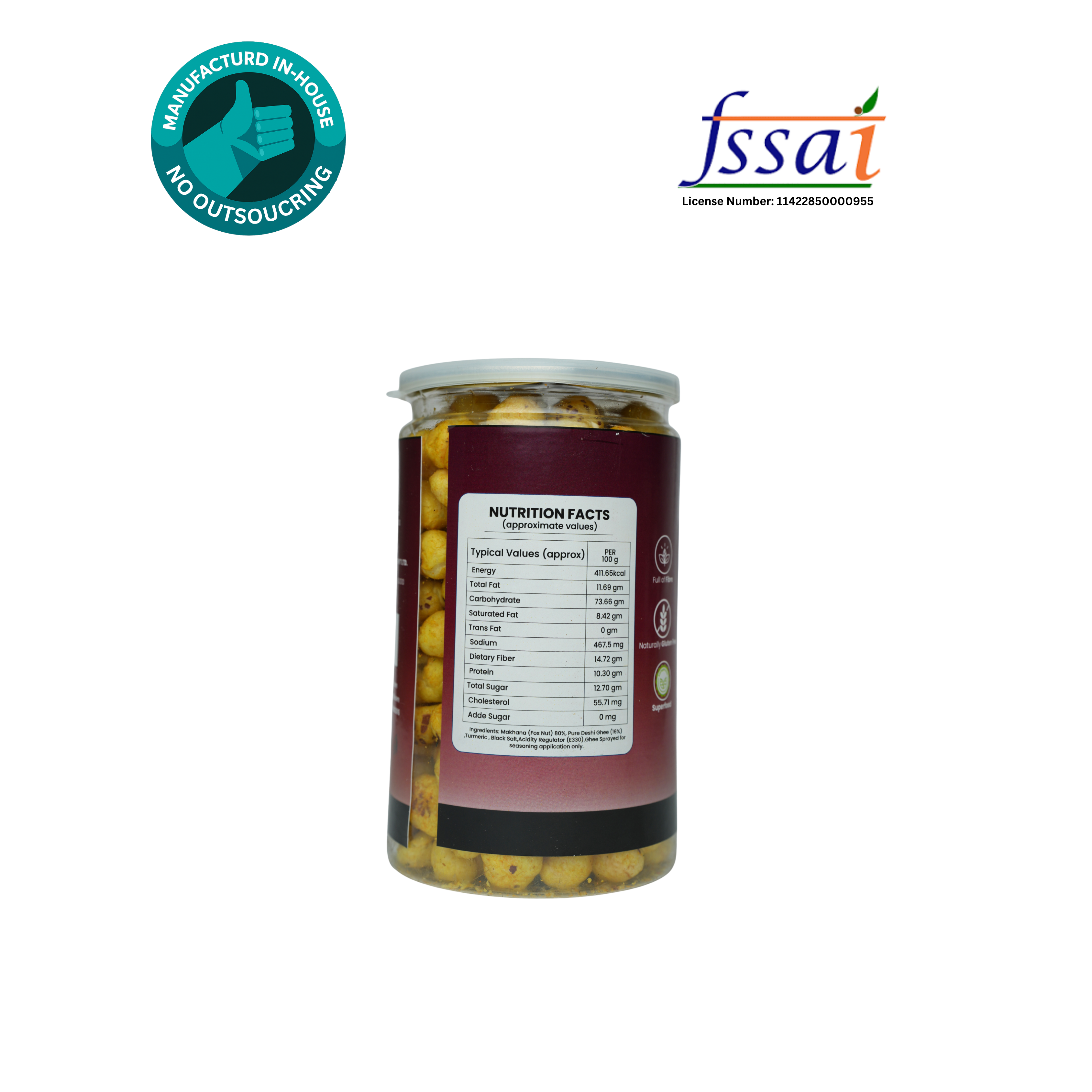 Roasted Haldi Ghee Makhana