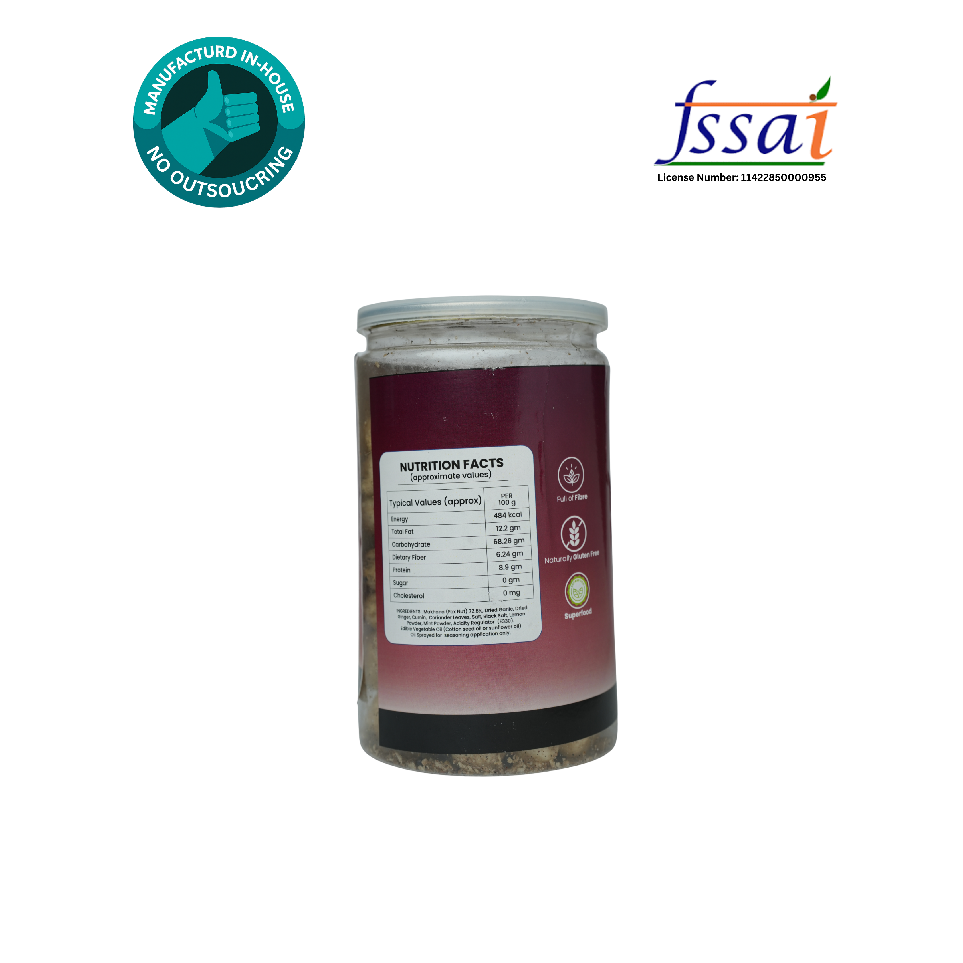 Roasted Himalyan Salt Black Pepper Makhana