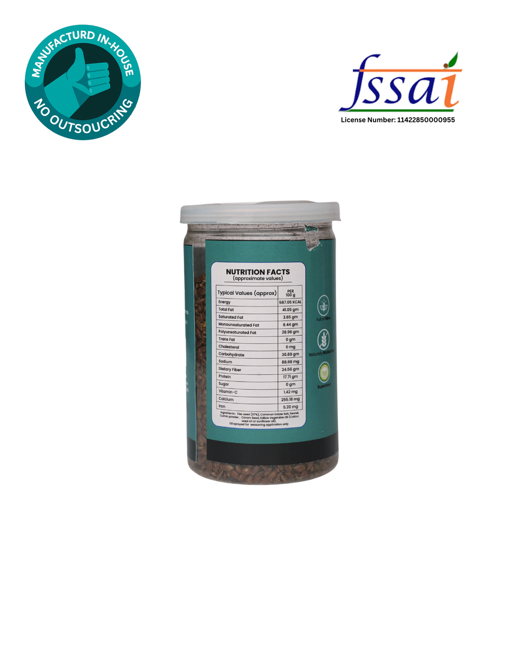 Roasted Ajwain Jeera Flax Seed